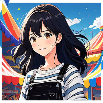 Cute young woman in dungarees V2