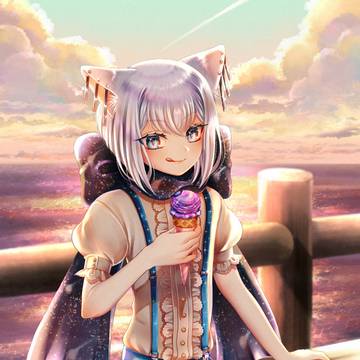 夕焼け色のアイスクリーム