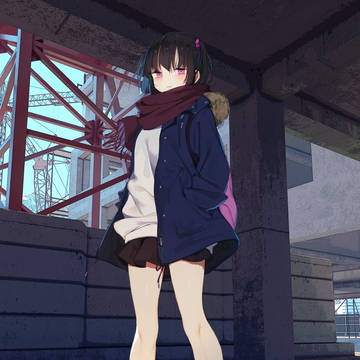 冬でも生足ちゃん