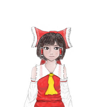 博麗霊夢描いてみたよ!