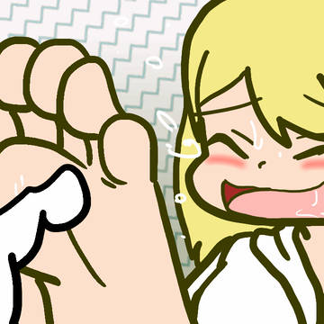 浴衣娘の足裏くすぐり