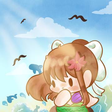 Monika as the little mermaid!