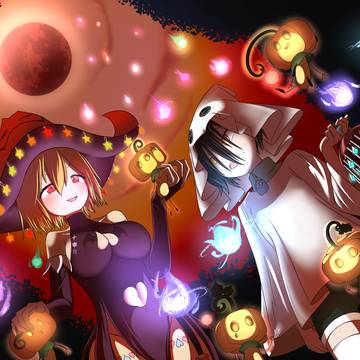 (skeb)オリキャラハロウィン絵
