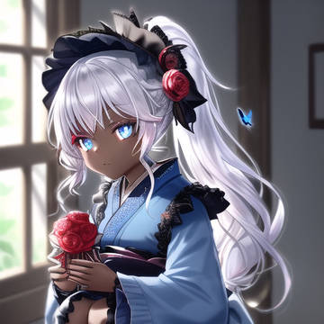 ダークエルフ　着物×少女