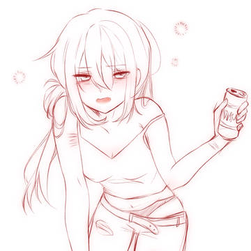 お酒を飲む女の子