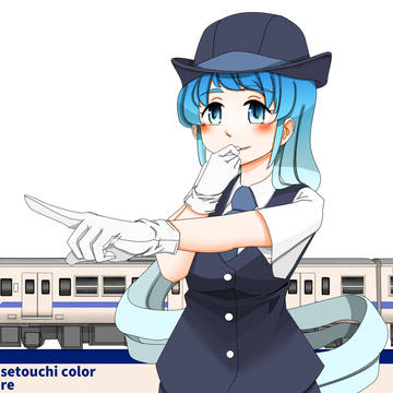 五月雨ちゃんと115系(？)瀬戸内色