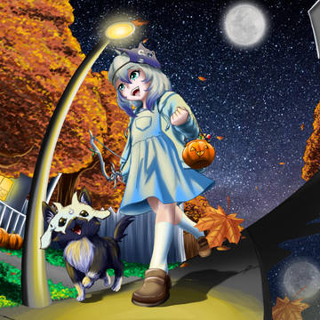 Trick or treat Little wolf