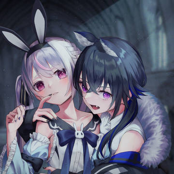 のせ狼とミミ兎