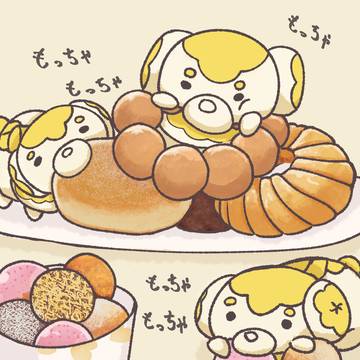 腹いせに食べまくるパピモッチの群れ
