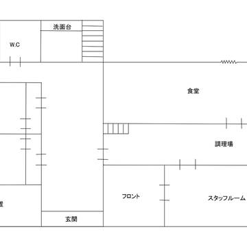 アフターワーウルフ 旅館の間取り1F