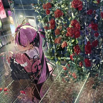 雨夜の非常階段