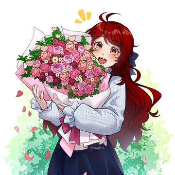 Here's your bouquet of flowers!