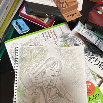 なんとなく鉛筆スケッチ
