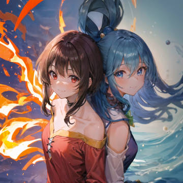 Megumin with Aqua