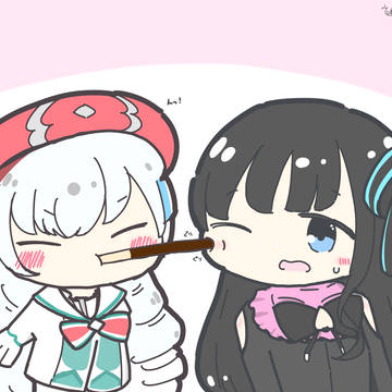 ポッキーゲームをする光と対立