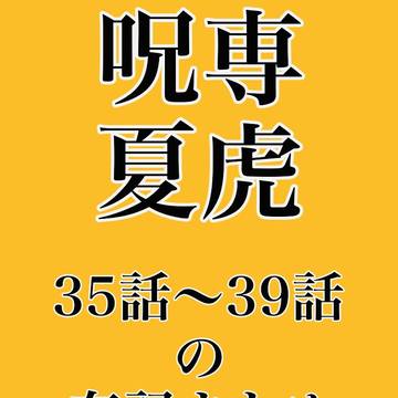 呪専夏虎 35話〜39話 存記まとめ