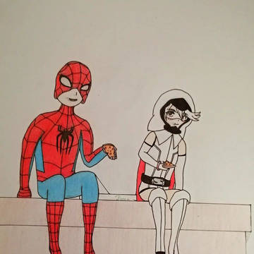 Spiderman and Shy - Pizza time