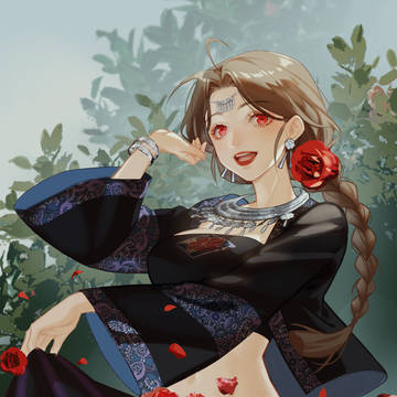 十一月花卉少女