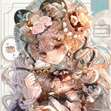 秋のキャラメル×マシュマロ紅茶ちゃん
