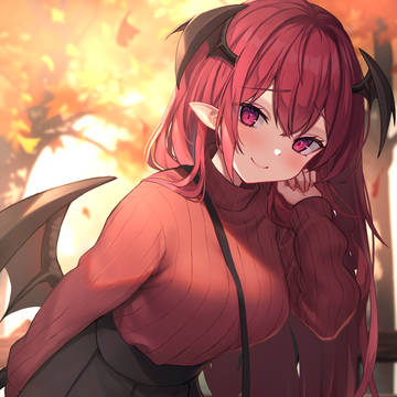 ニット小悪魔さんと紅葉デート🍁