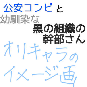 公安コンビと幼馴染な黒の組織の幹部さんのオリキャラ達のイメージ画