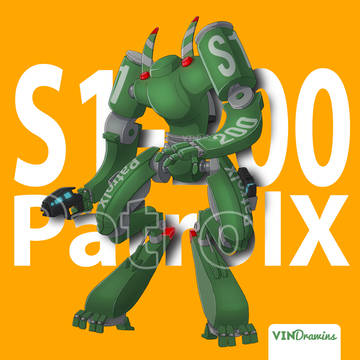 S1-200-PatrolX Robot Anime Art