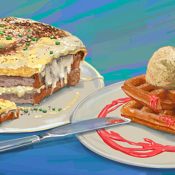 ~scrambled egg toast & ice cream