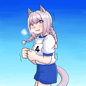 寒そうなサドンちゃん