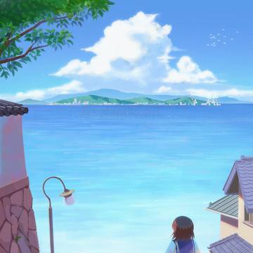 離島、夏、少女