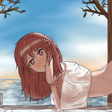 温泉の絵