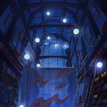 月夜の裁縫室/Moonlit night Sewing room