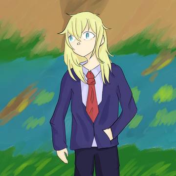 girl near from the river