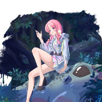是坐著大青蛙的藍毒