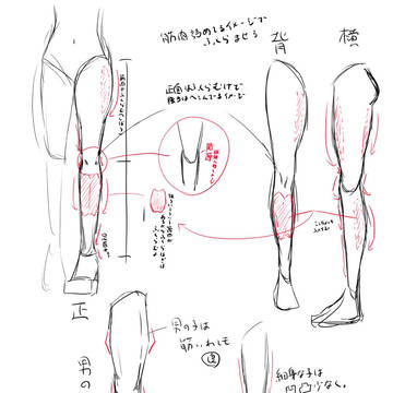 足の描き方