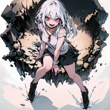 岩を操る少女