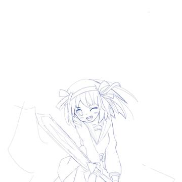 涼宮ハルヒ　イラスト　転写の練習