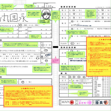 刀剣男士顕現時健康チェック帳