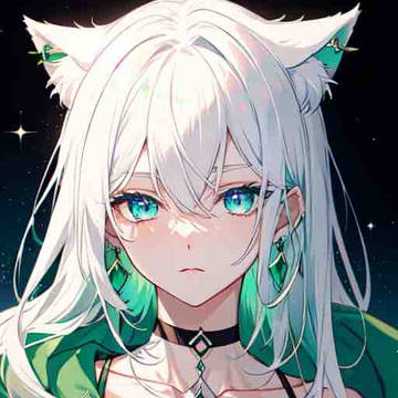 フリーアイコン(やさぐれ猫耳女子)