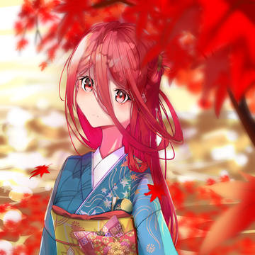 着物　女子　秋(オリキャラ)