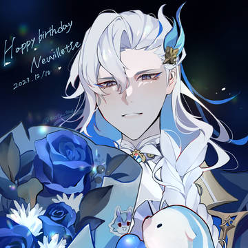 ヌヴィレット2023生誕イラスト