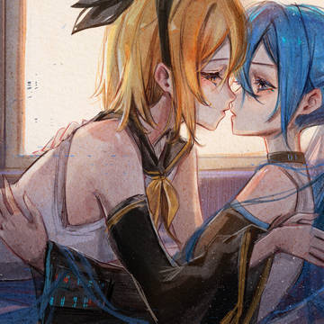 Hatsune Miku and Rin Kagamine ❤