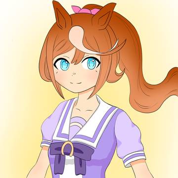 トウカイテイオー　イラスト