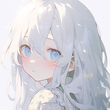 銀髪です