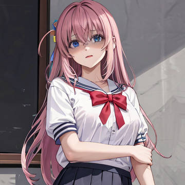 ピンクの髪の少女