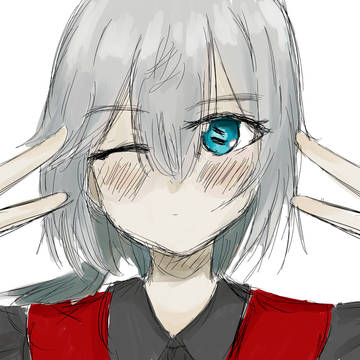 ぶい！（自作キャララフ）