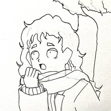 ［落書き練習］働かないふたり　高田さん