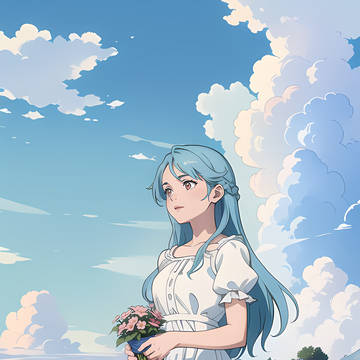Flower Girl in the Countryside