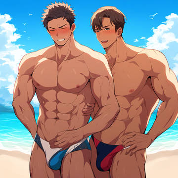 イケメン水泳部の先輩と後輩