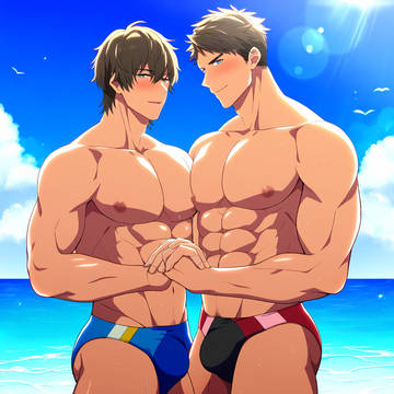 イケメン水泳部の先輩と後輩