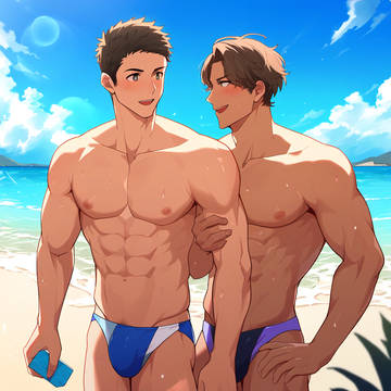 イケメン水泳部の先輩と後輩